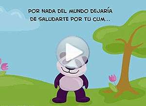  Tarjeta animada de Cumplea&ntilde;os, Distracci�n. 