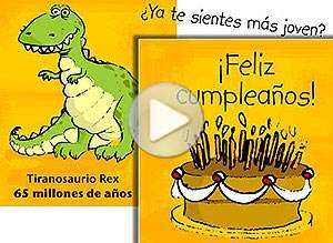  Tarjeta animada de Cumplea&ntilde;os, Para que te sientas joven. 