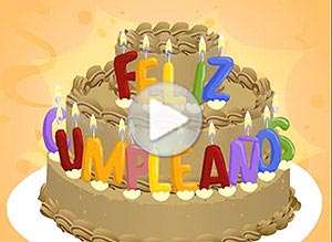  Tarjeta animada de Cumplea&ntilde;os, El m�s feliz cumplea�os. 