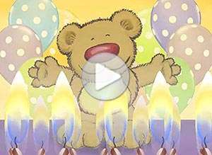  Tarjeta animada de Cumplea&ntilde;os, Quisiera estar all� contigo. 