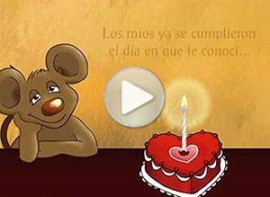  Tarjeta animada de Cumplea&ntilde;os, Que tus deseos se cumplan, mi amor. 