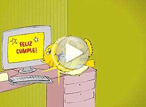  Tarjeta animada de Cumplea&ntilde;os, La excusa perfecta por el atraso. 