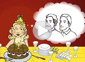  Tarjeta animada de Cumplea&ntilde;os, Dos hombres para ser feliz.... 