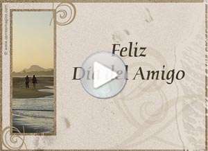  Tarjeta animada de D&iacute;a del amigo, Camina a mi lado. 