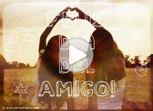  Tarjeta animada de D&iacute;a del amigo, Bff. 