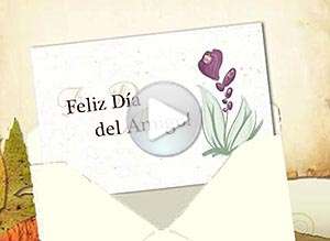  Tarjeta animada de D&iacute;a del amigo, A la distancia. 