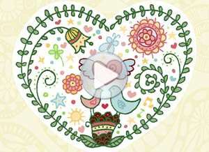  Tarjeta animada de D&iacute;a del amigo, Felicidad en tu coraz�n. 