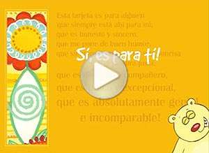  Tarjeta animada de D&iacute;a del amigo, Tarjeta para un amigo excepcional. 