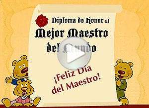 Tarjeta animada de Profesiones, Feliz d�a del maestro