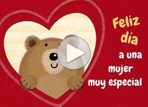  Tarjeta animada de D&iacute;a de la mujer, Para una mujer especial. 