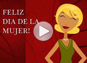 Tarjeta animada de D&iacute;a de la mujer, Detr�s de toda gran mujer.... 