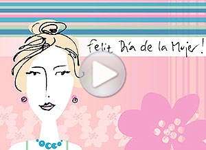  Tarjeta animada de D&iacute;a de la mujer, Feliz d�a de la mujer!. 