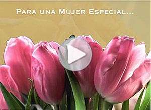  Tarjeta animada de D&iacute;a de la mujer, Para una mujer especial. 