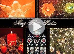  Tarjeta animada de Navidad, La luz de la felicidad. 