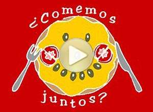  Tarjeta animada de Trabajo, �comemos juntos?. 