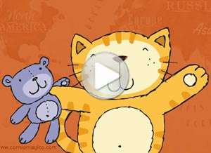  Tarjeta animada de Felicitaciones, Muchas felicidades. 