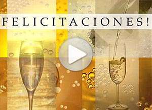  Tarjeta animada de Felicitaciones, Esto merece un brindis. 