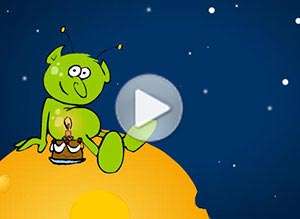  Tarjeta animada de Felicitaciones, Desde muy lejos.... 