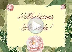  Tarjeta animada de Felicitaciones, Much�simas felicidades!. 