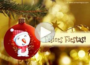 Tarjeta animada de Gracias, Gracias por tu saludo navide�o