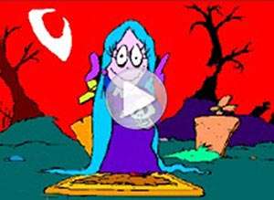  Tarjeta animada de Halloween, Pesadillas. 