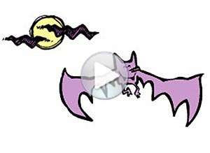  Tarjeta animada de Halloween, Vampiros. 