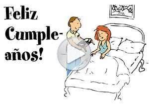  Tarjeta animada de Cumplea&ntilde;os, De mujer a mujer. 