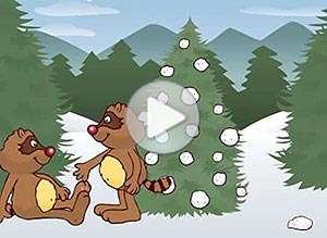  Tarjeta animada de Navidad, Amistad. 