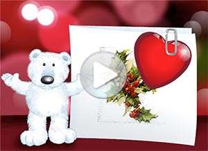  Tarjeta animada de Navidad, Adjunto todo mi amor a esta tarjeta. 