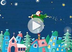  Tarjeta animada de Navidad, Un mundo lleno de alegr�a. 