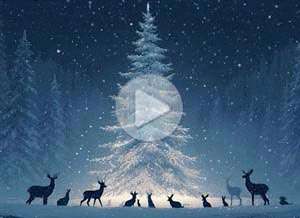  Tarjeta animada de Navidad, Paz, alegr�a y magia. 