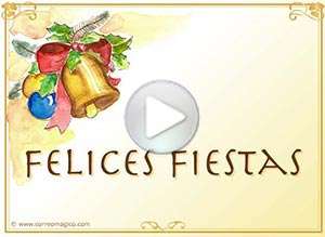  Tarjeta animada de Navidad, Campanas de paz. 