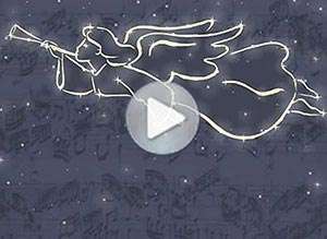  Tarjeta animada de Navidad, Cantos de amor y paz. 