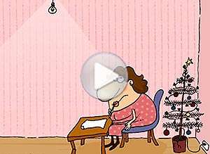  Tarjeta animada de Navidad, Reiterando pedido a santa. 