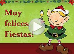  Tarjeta animada de Navidad, Es hora de desearte felicidad. 