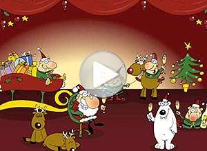  Tarjeta animada de Navidad, De parte de todo nosotros. 