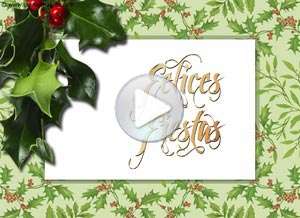  Tarjeta animada de Navidad, Bendiciones y prosperidad. 