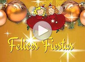  Tarjeta animada de Navidad, Hadas de la navidad. 