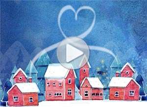  Tarjeta animada de Navidad, Juntos en el coraz�n. 