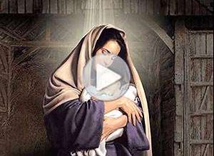  Tarjeta animada de Navidad, La llegada de ni�o Dios. 