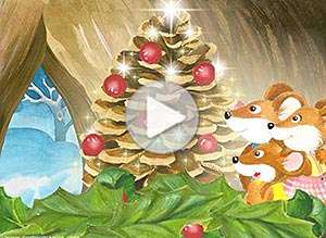  Tarjeta animada de Navidad, Amor y paz. 