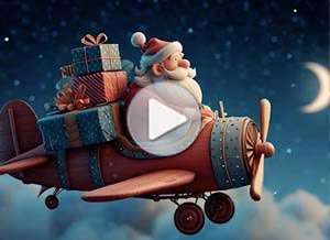  Tarjeta animada de Navidad, Feriado para renos. 