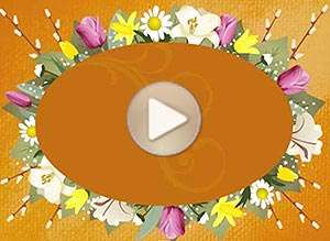  Tarjeta animada de Pascuas, Felices pascuas. 