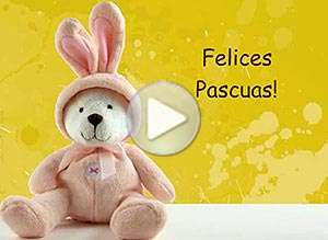  Tarjeta animada de Pascuas, Traigo un mensaje para ti. 