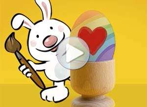  Tarjeta animada de Pascuas, Alegr�a y amor. 