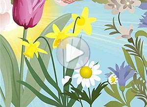  Tarjeta animada de Primavera, Feliz primavera!. 
