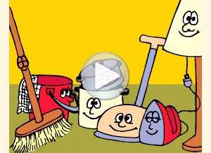  Tarjeta animada de Profesiones, Ama de casa. 