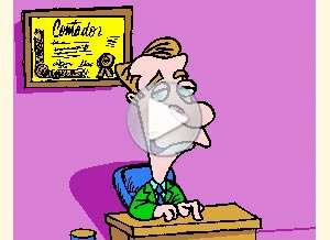  Tarjeta animada de Profesiones, Contador. 