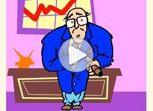  Tarjeta animada de Profesiones, Economista. 