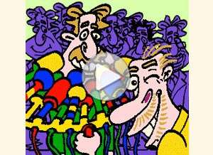  Tarjeta animada de Profesiones, Periodista. 